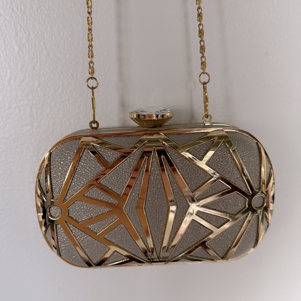 Gold clutch from Nordstrom